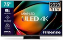 Hisense 75" U8K Mini-LED 4K Smart TV 144Hz Dolby Vision 75U8K