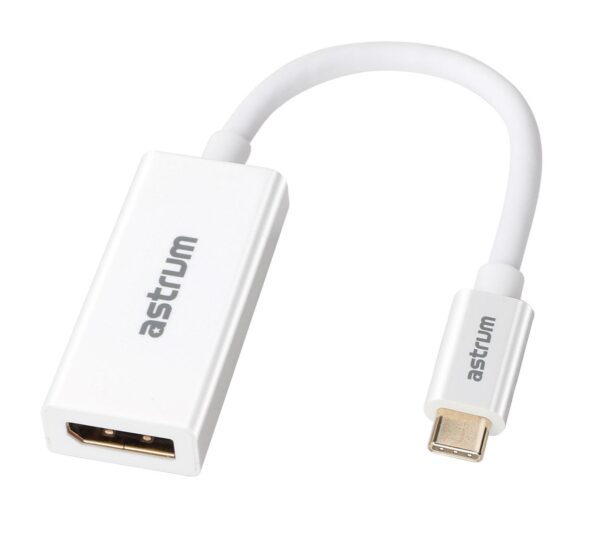 Astrum DA640 USB‑C→DP Adapter 4K@60Hz Thunderbolt Plug‑Play Slim 24m