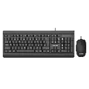 Astrum KC130 USB KB+Mouse 107‑Key 2400DPI Spill‑Resist 24m