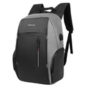 LB210 15″ Black PU+Nylon Laptop Backpack USB 1kg 24m