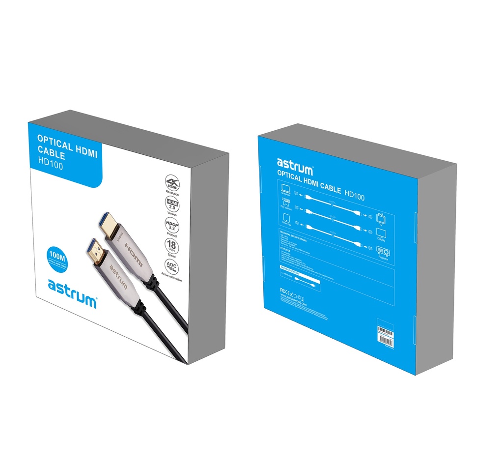 Astrum HD100 100m Fiber HDMI 2.0 4K@60Hz 18G 24m