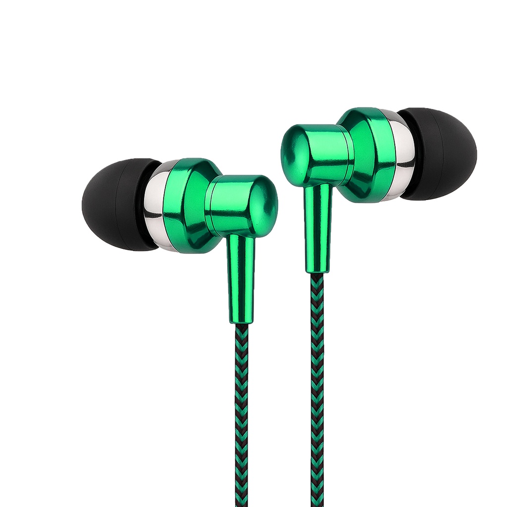 Astrum EB250 Wired Stereo Earphones 10mm Driver Green
