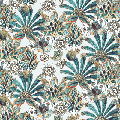Silkhouse Alejandria Jade Botanical Fabric 280cm