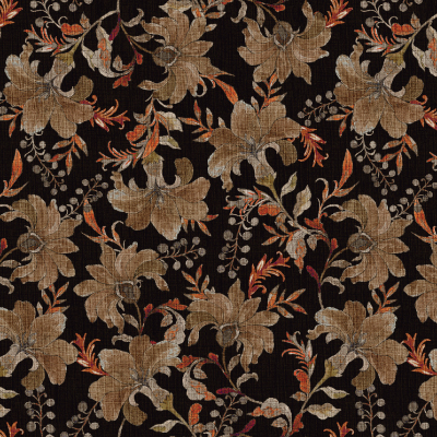 Silkhouse Balmoral Raven Botanical Fabric 280cm