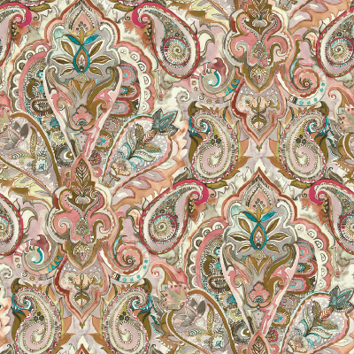 Silkhouse Sintra Sangria Botanical Fabric 280cm