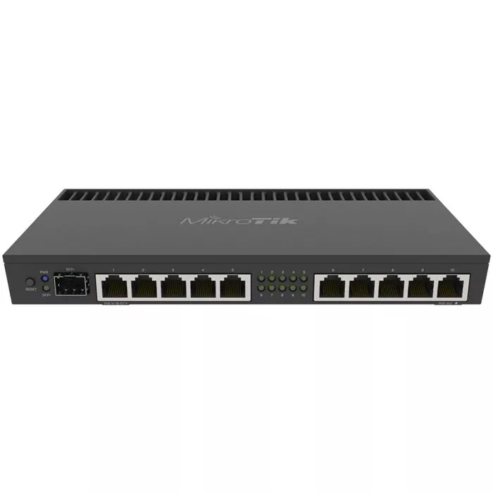 MikroTik 10 Port Gigabit 1SFP+ 4 Core L5 Rack-Mount Router | RB4011iGS+RM