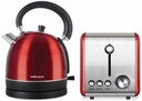 Mellerware Stainless Steel Red Toaster and Kettle Combo Set | 46042RD