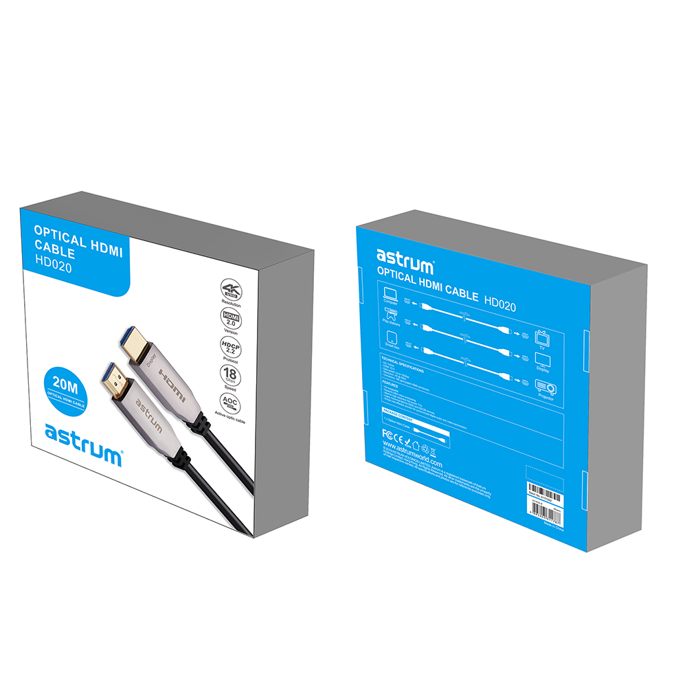 [A31602-B] Astrum HD020 20m Fiber HDMI 2.0 4K@60Hz 18G 24m