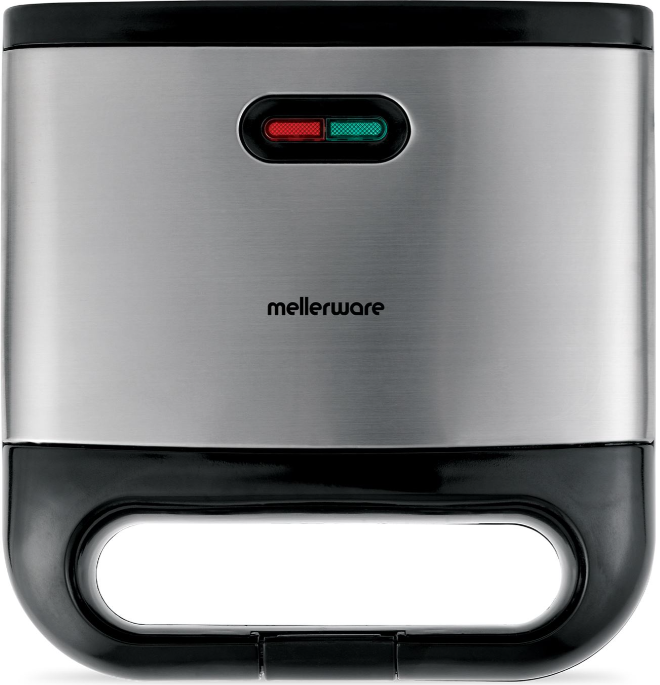 Mellerware 800W 2 Slice Non‑Stick Sandwich Maker