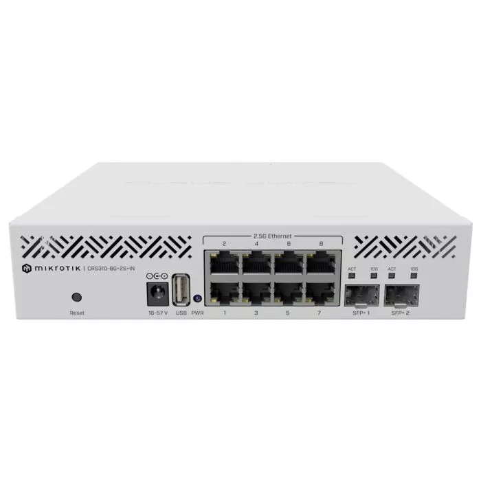 MikroTik RB‑CRS310 Cloud Router Switch 8×2.5G 2SFP+  