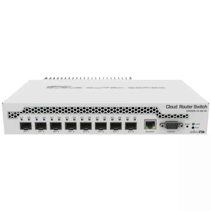 MikroTik CRS309‑1G‑8S+IN 8‑Port 10GbE Switch