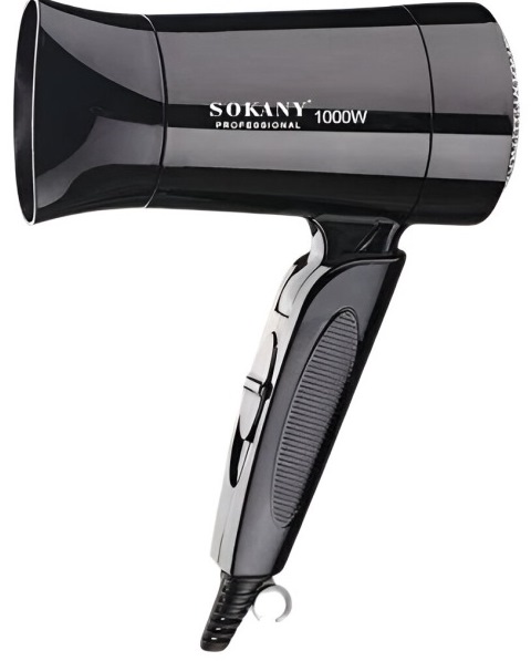 Sokany Foldable Mini Hair Dryer Black | CSY-SK-3666BK