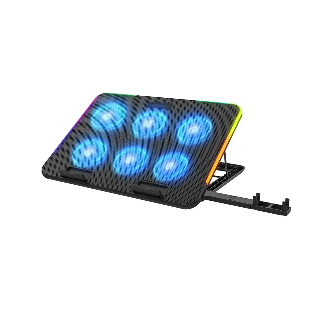 LCP156 Laptop Cooling Pad 15.6″ 6 Fans LED 5‑Level 1kg 1Y