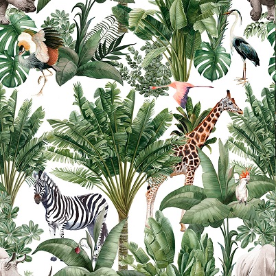 Silkhouse Giraffe Manor Day Cotton Fabric 280cm