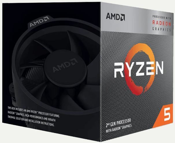 AMD Ryzen 5 3400G AM4 CPU with Vega Graphics