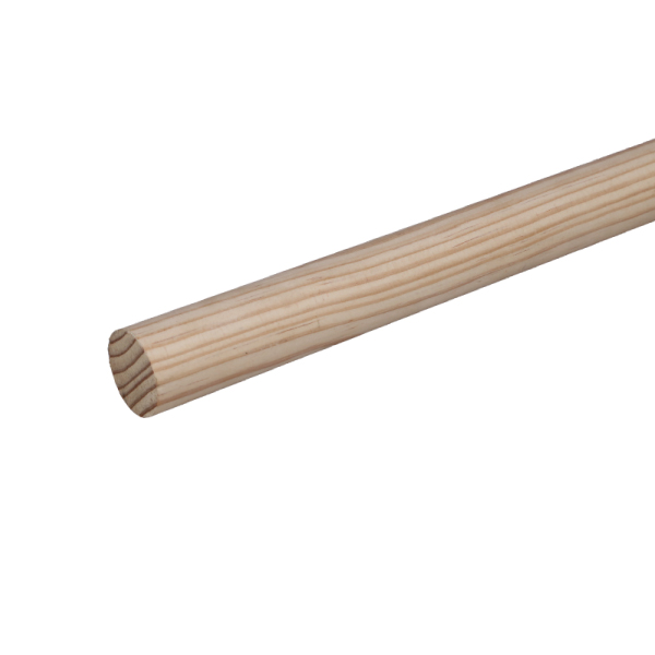 34mm Wooden Curtain Pole - Natural Finish (1.5m)