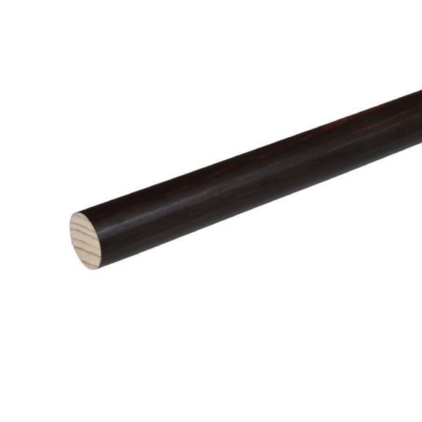 34mm Wooden Curtain Pole - Mahogany Finish (2.0m)
