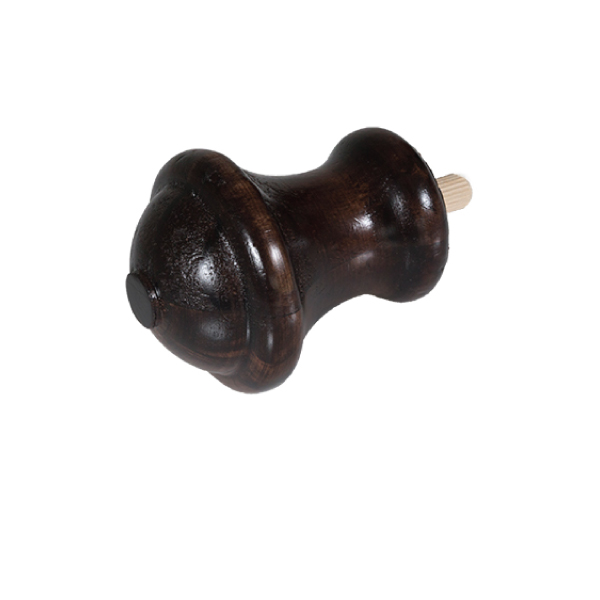 34mm Protea Curtain Finial - Mahogany Finish