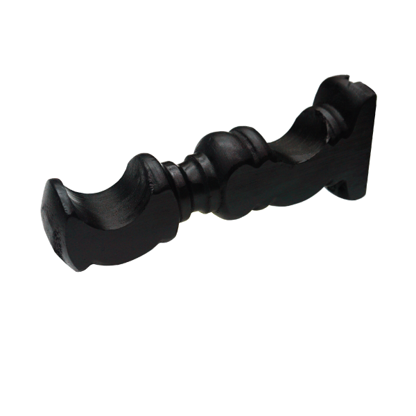34/34mm Double Curtain Bracket - Mahogany Finish
