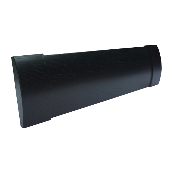 105mm Plain Curtain Pelmet - Black Finish (2.0m)