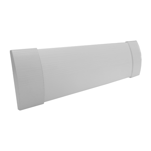 105mm Plain Curtain Pelmet - White Streak Finish (4.0m)