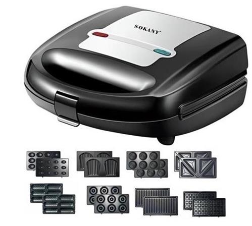 Sokany Multifunctional 6-in-1 Sandwich Maker Set – Versatile Non-Stick Electric Grill & Waffle Maker | CSY-SKB908