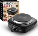 Sokany Single Solid Hotplate Stove Black