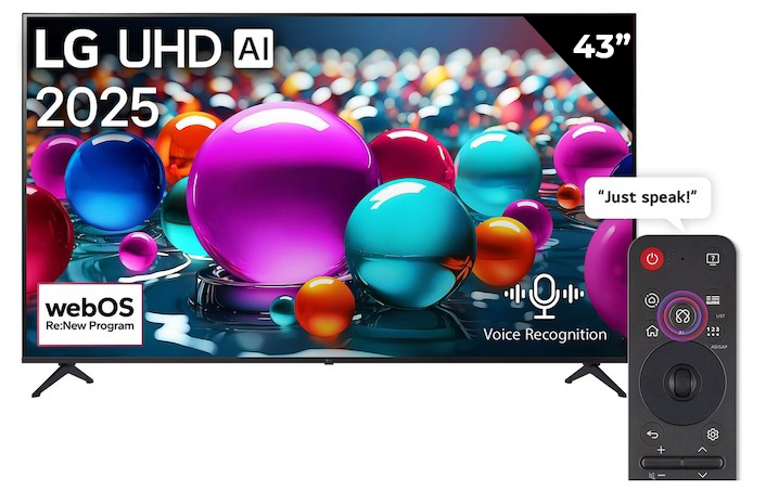 LG 43" UHD AI HDR10 Smart TV