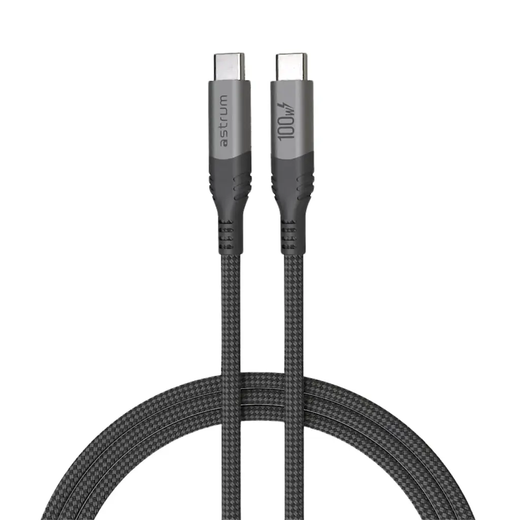 Astrum VMCC100 USB‑C to USB‑C Cable 2.0m 100W Braided Grey 12m