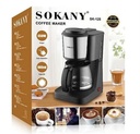 Sokany CSYSK125 900 ml Drip Coffee Maker – 9-Cup Glass Carafe, 650 W, Auto Shut-Off, Black/Silver