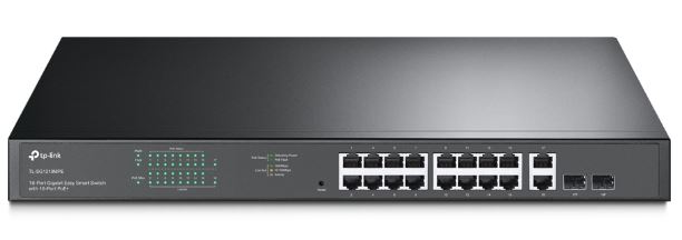 TP-Link TL-SG1218MPE 18-Port Gigabit PoE+ Smart Switch - 192W Budget, 2x SFP, QoS, VLAN, Rackmount (JetStream Series)