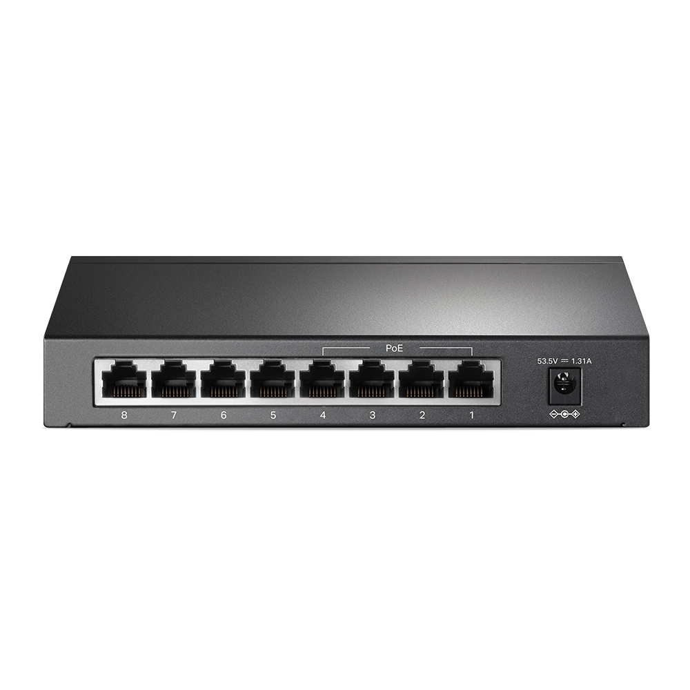 TP-Link LS108GP 8-Port Gigabit PoE+ Desktop Switch - 62W Budget, Fanless, Plug & Play