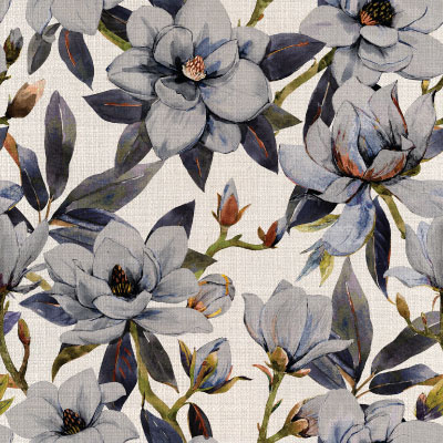 Silkhouse Kioto Ink Botanical Fabric 280cm
