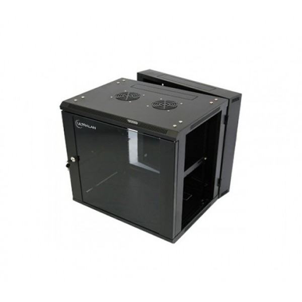 UltraLAN 12U Swing Frame Wall Mount Cabinet | Network Rack with Rear Access