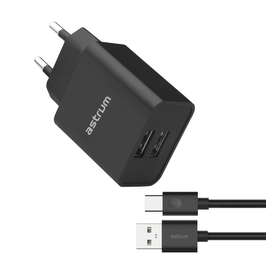 Astrum Pro Dual U24 12W Dual USB Travel Charger