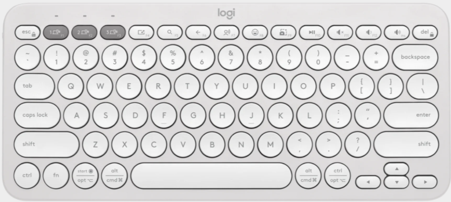 Logitech Pebble Keys 2 K380s Bluetooth Keyboard White