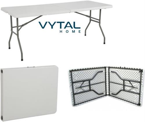 Vytal 1.8m Foldable Trestle Table (EB2971FHWHT) – 8-Seater White