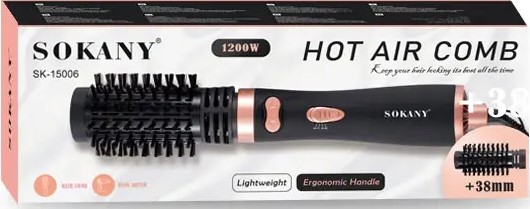 Sokany 1200W 2‑in‑1 Hot Air Comb Dryer