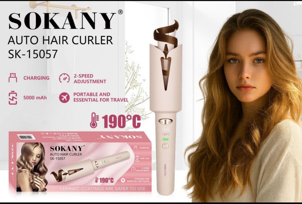 Sokany Wireless Auto Hair Curler