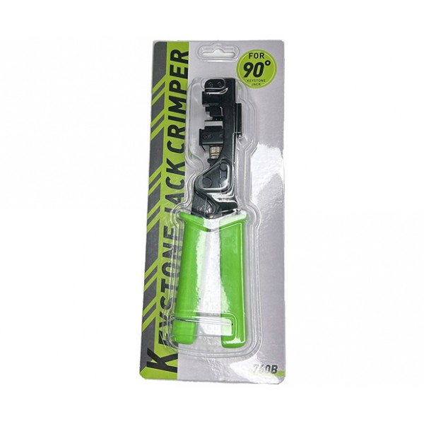 UltraLAN CAB-T-C-KS90 90° Keystone Crimper Ratchet, Steel, CAT5e/6, 21 cm, Locking Handle