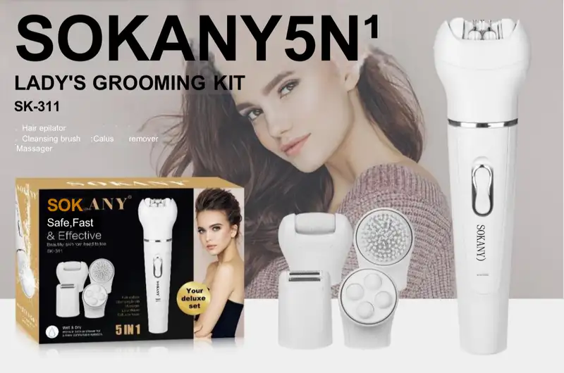 Sokany 5‑in‑1 Lady’s Grooming Kit