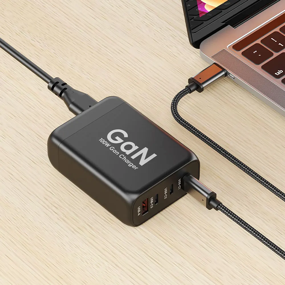 Astrum Pro PD140 100W GaN USB‑C PD 4‑Port Charger Black 24m