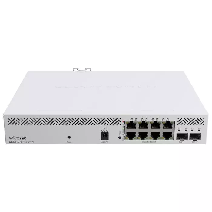 MikroTik SwOS Lite Cloud Smart Switch 8 Port PoE 2 SFP+ | CSS610-8P-2S+IN