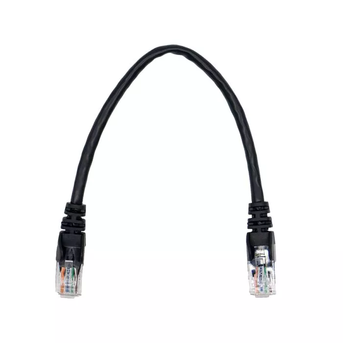 Linkbasic FLY‑0.2BL 22cm Cat5e Flylead Black  