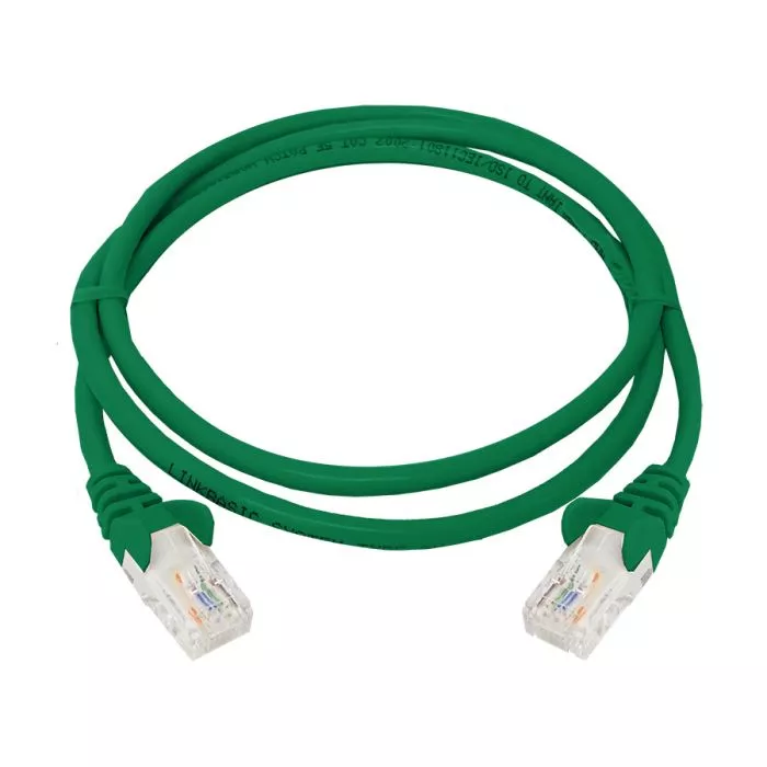 Linkbasic 1 Metre UTP Cat5e Flylead Green