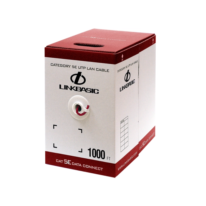 Linkbasic UTP‑305R 305m Cat5e Solid Red UTP Cable  