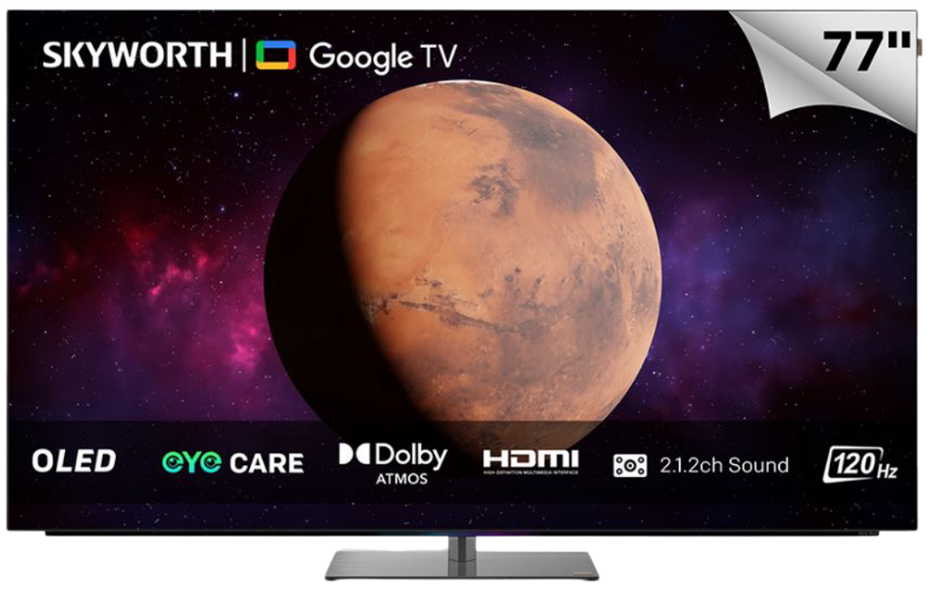 Skyworth 77SXF9850 77″ OLED 4K Google Smart TV 3yr
