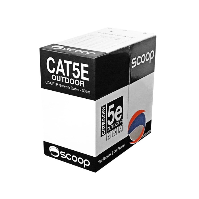Scoop TC‑305C 305m Cat5e Outdoor FTP Cable