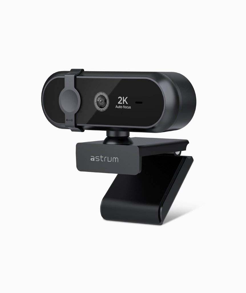 Astrum WM210 2K QHD USB Webcam – Autofocus, Noise-Canceling Mic & 360° Rotation