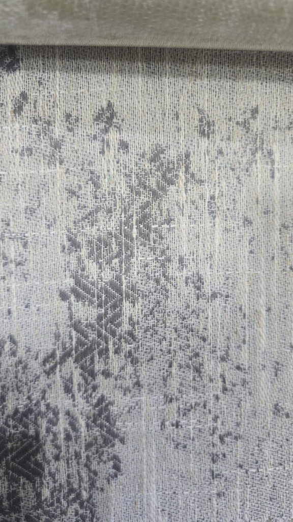 River Fabric Caviar Ash Subtle Chevron-Geometric 83% Polyester / 9% Linen / 8% Cotton Curtain Fabric – 280 cm Wide, 270 GSM